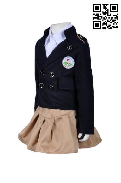 SU180 訂做女裝幼兒園制服 訂購團體學校制服中心 訂做套裝校服供應商HK 45度照